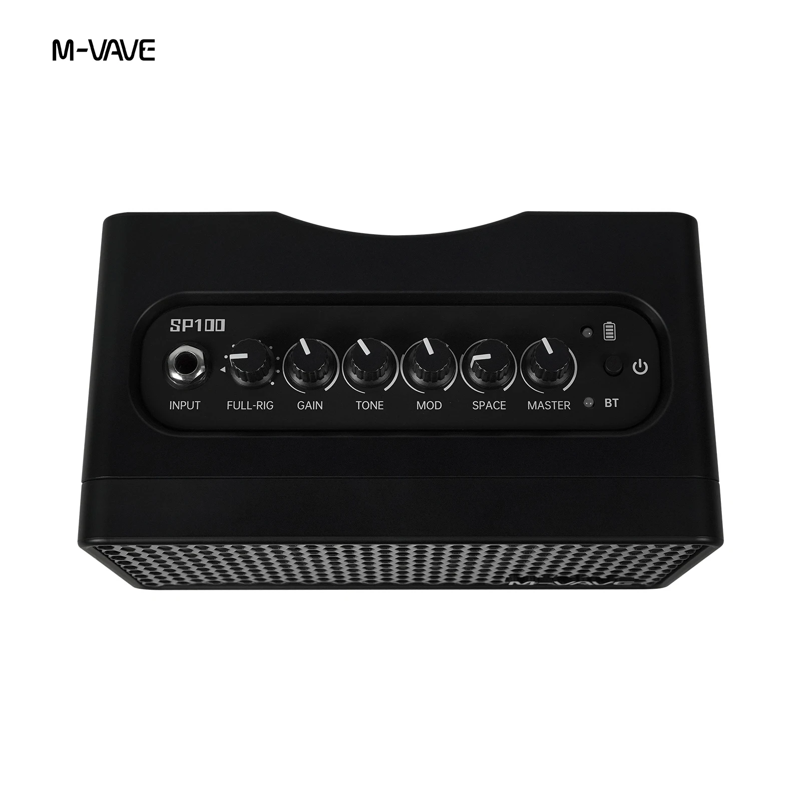 M-VAVE SP100 مضخم جيتار صغير أسود - بطارية 8 ساعات، تسجيل OTG، التحكم في التطبيق للمنزل/الخارج، يعمل بـ 9 نغمات و6 FX #3