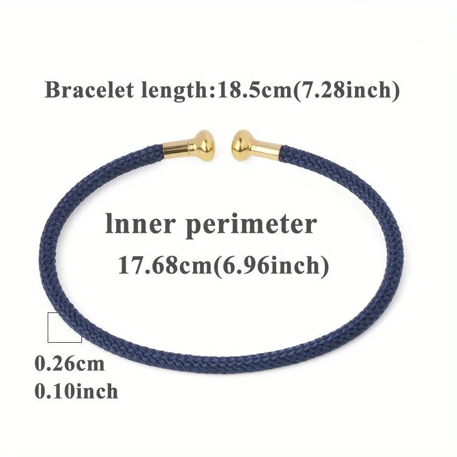 1pc Colorful Steel Wire Rope Copper Buckle Bracelet, Unisex Simple Fashion Daily Couple Jewelry