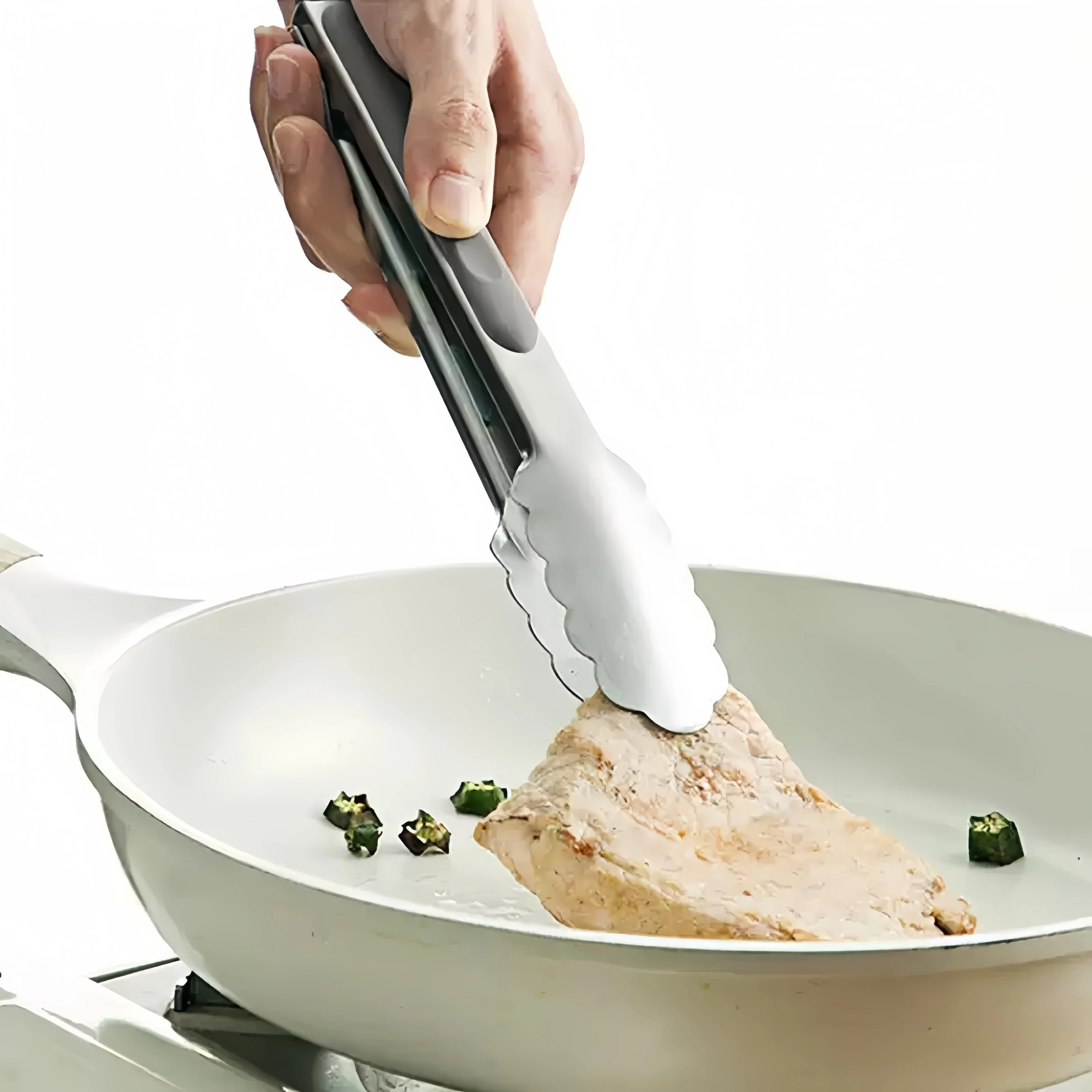 9/12 Inch Stainless Steel BBQ Grilling Tongs Salad Food Clip Non-Slip Handle Bread Serving Tong Cooking Barbecue Clip Clamp