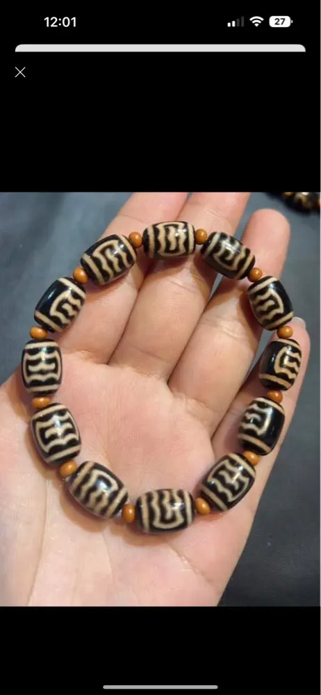 

Super Energy Magic Power Tibetan Old Agate Da Peng Bird Freedom dZi Bead Bracelet Amulet 3A LKbrother Talisman UPD230303A