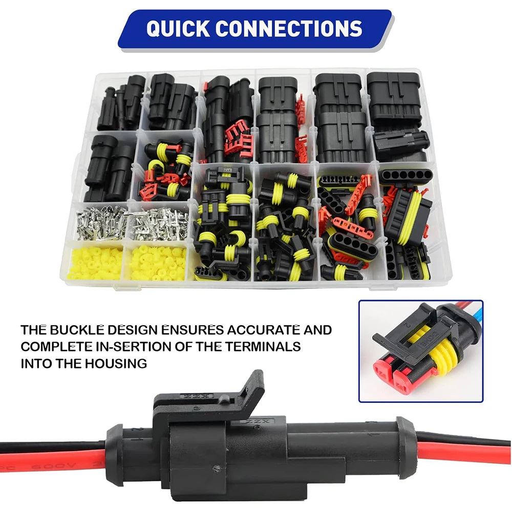 798 قطعة موصلات الأسلاك المقاومة للماء ، 50 مجموعات موصلات كهربائية للسيارات موصلات الأسلاك الكهربائية طقم توصيل 1/2/3/4/5/6 دبوس #3