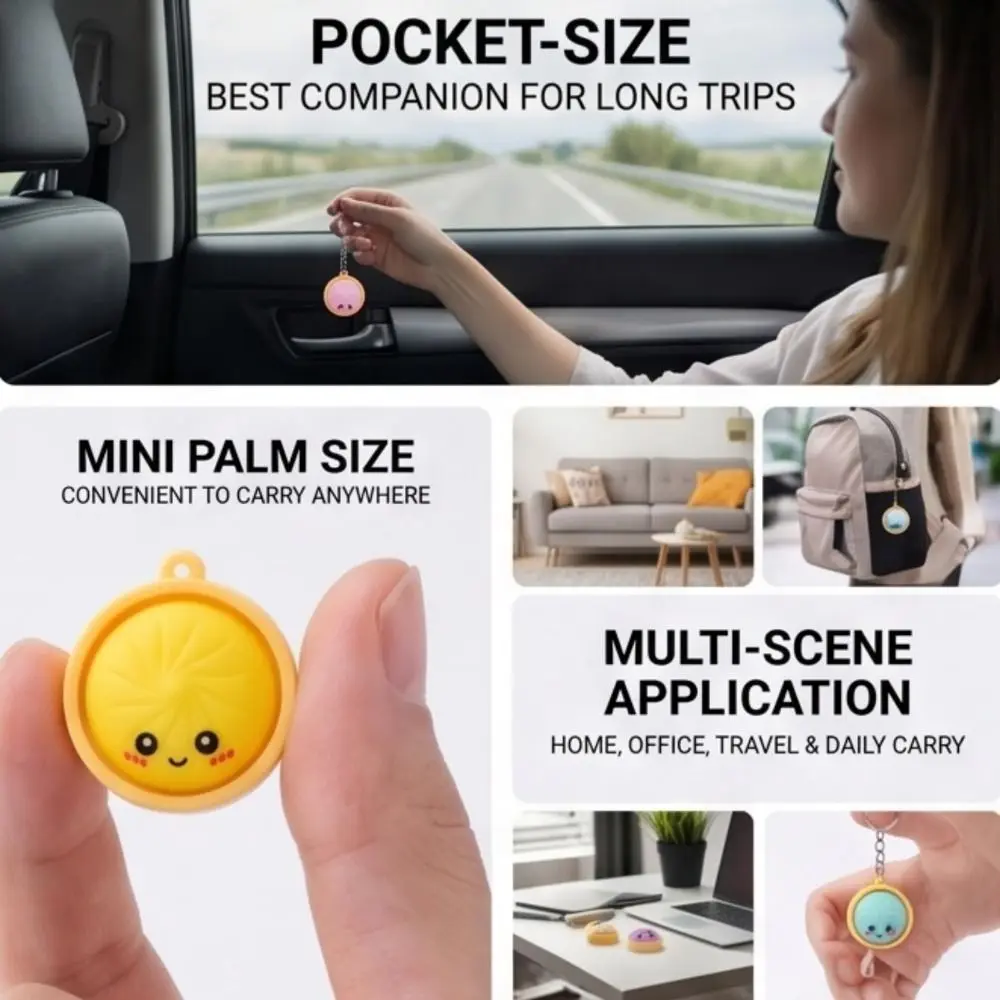 Simulation ith Steamer Mini Dumplings Squishy Cute Pinch Crystal Sensory Pendant Squeezable Clicker Keychain Party Favors