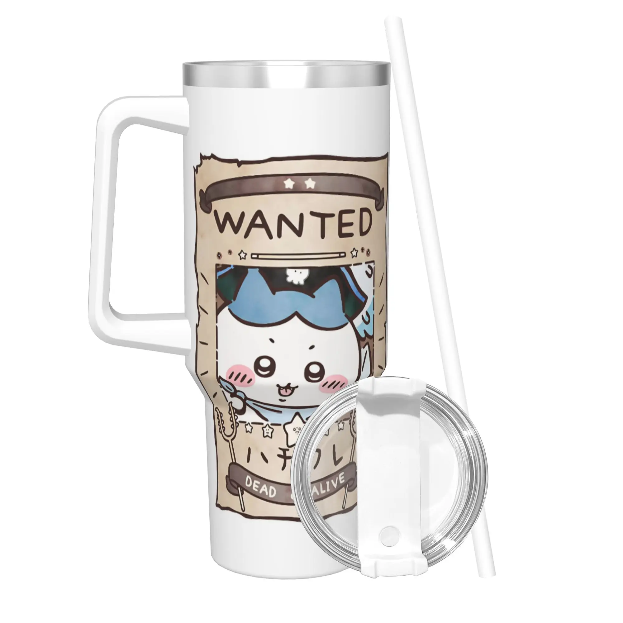 Stainless Steel Tumbler Chiikawas Wanted Dead Or Alive Manga Thermal Mug  Keep Heat Hot Drinks Mugs Cup Travel Water Bottle