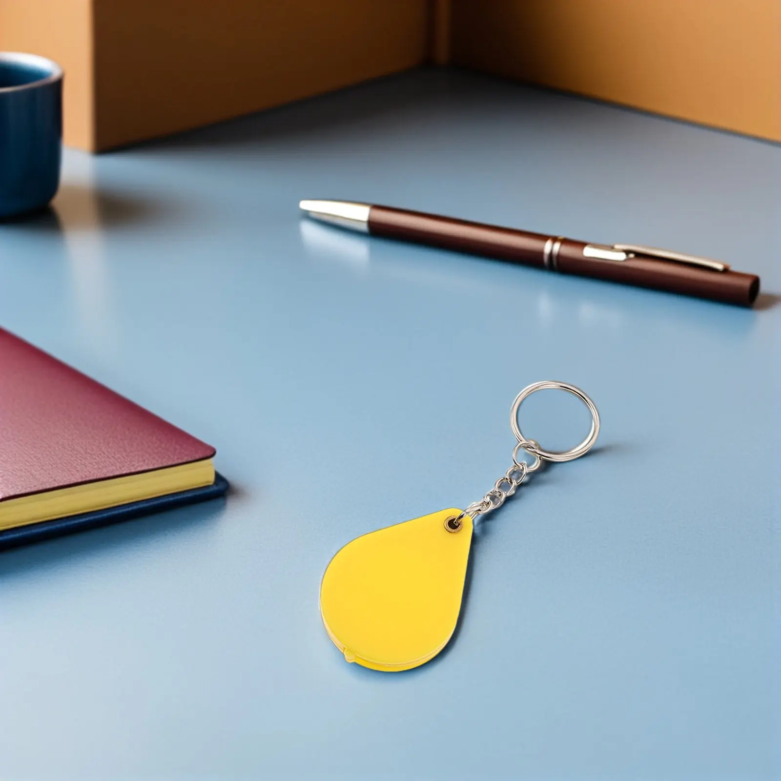 9Pcs Portable Mini Folding Magnifying Glass Keychain Handheld Pocket Magnifier for Jewelry Reading Travel Maps Newspapers