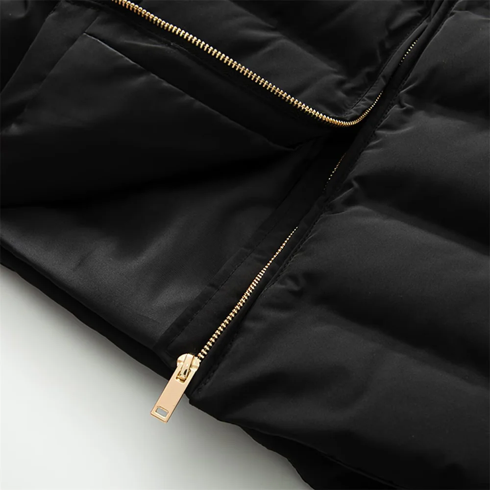 Winter new product women's elastic waistband short slim fit hooded cotton jacket waterproof and windproof thick jacket jacket