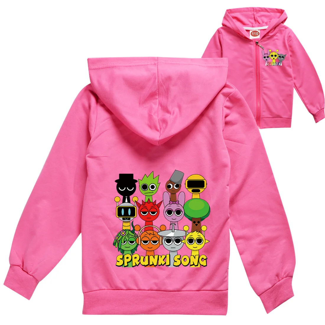 

Game Sprunki Clothes Kids Cartoon Zipper Jackets Baby Girls Game Incredibox Casual Jacket Children's Coats Boys Autumn Outerwear