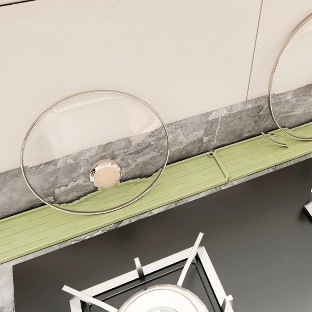 

Non Slip Pot Cover Rack Beside Cooking Bench Waterproof Heat-Resistant Silicone Faucet Mat Suction Cup Quick Drying