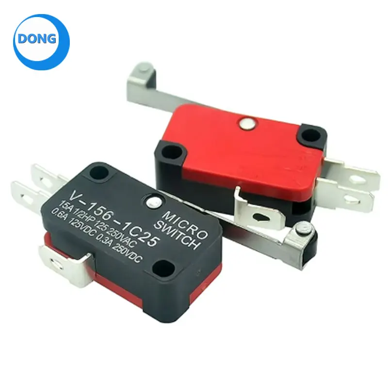 Microswitch pequeno do limite do curso com roda longa v-156-1c25, 1 parte
