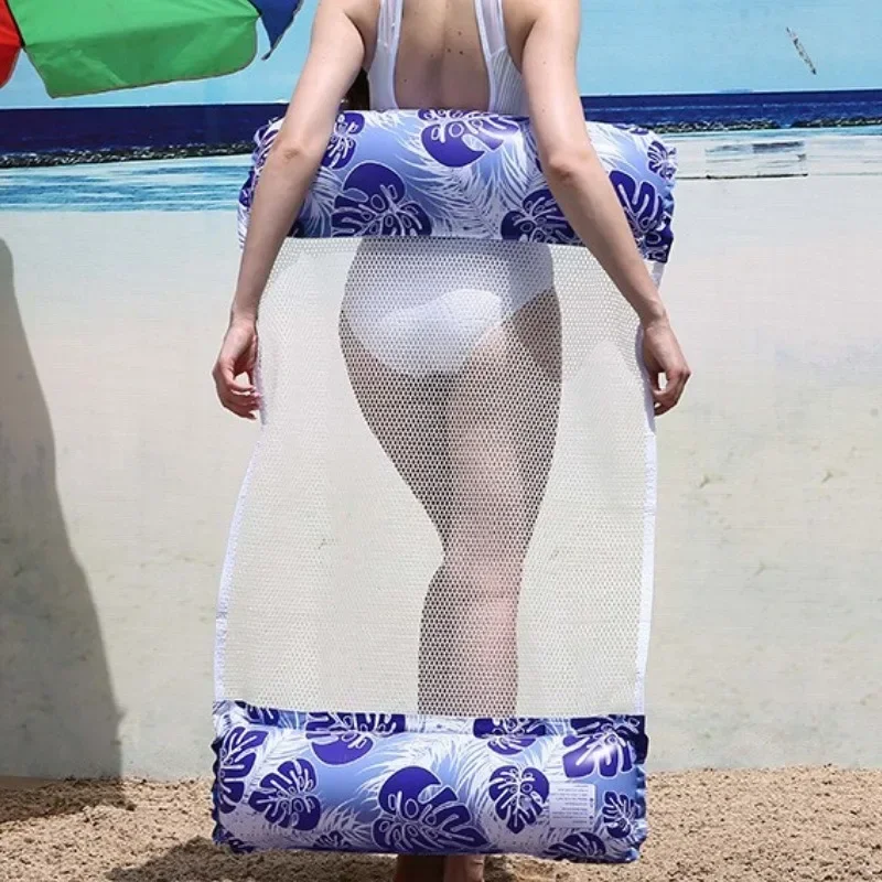 2-أنبوب شبكة حمام سباحة قابل للنفخ اللعب صالة السباحة كرسي الصيف في الهواء الطلق الشاطئ البلاستيكية نفخ ألعاب مياه تعويم مراتب هوائية السرير