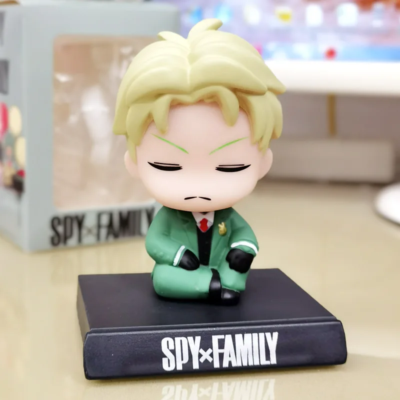 Figurka Anime SPYxFAMILY w pudełku 11 cm, lalka do samochodu, kiwająca głową, dekoracja do wnętrza auta, kawaii, ozdoba na stół, głowa na sznurku, zabawki dla dzieci, prezent dla dziecka