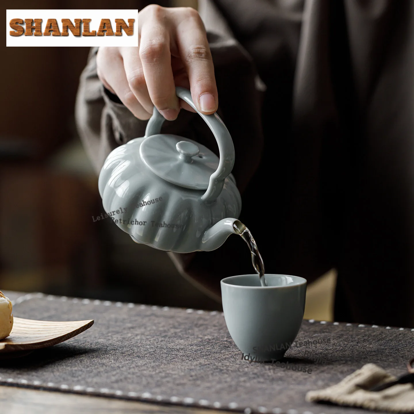 170 مللي أزور رو فرن الخزف رفع مقبض إبريق الشاي اليدوية الشاي المساعد على التحلل وعاء صانع الشاي غلاية مع ثقب الكرة خدمات الشاي الحرفية #5