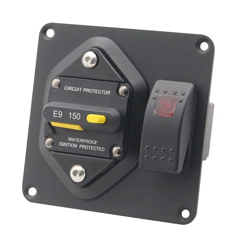For High Current Circuit Breaker with Switch RV Yacht Overload Protection Manual Reset Car Fuse Holder