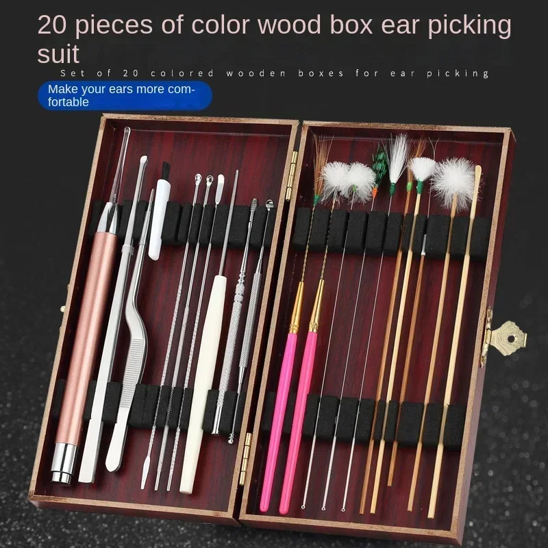 20PCS Ear Picking Tool Goose Feather Stick Ear Scoop EarCanal Massage EarCanal Cleaning Ear Picking Tool EarScoop Set