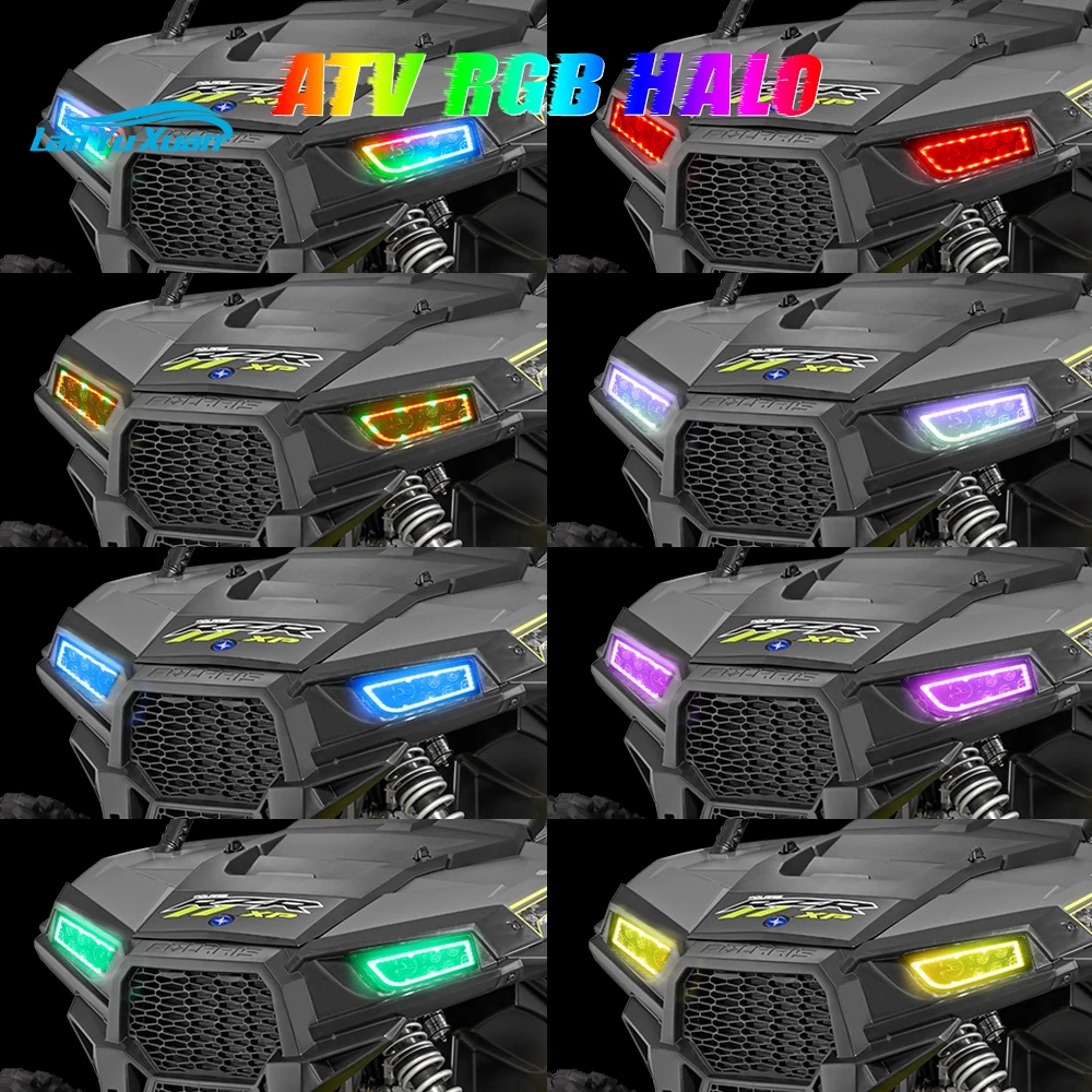 2011-2015 2014 atv utv halo ring rgb jagd scheinwerfer 30w fernlicht rzr xp 2016 xp turbo rzr scheinwerfer für polaris