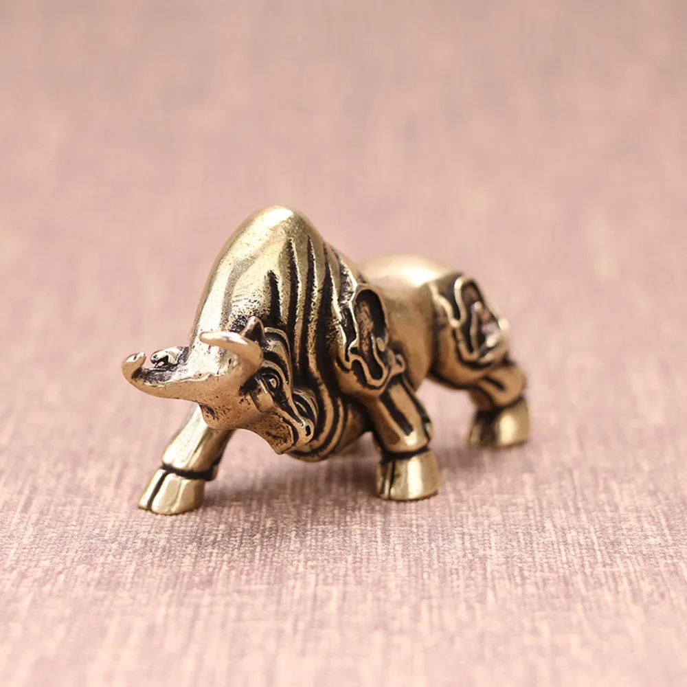 New Solid Brass Wangshi Niu Decoration Wall Street Copper Bull Office Living Room Home Decoration Gifts