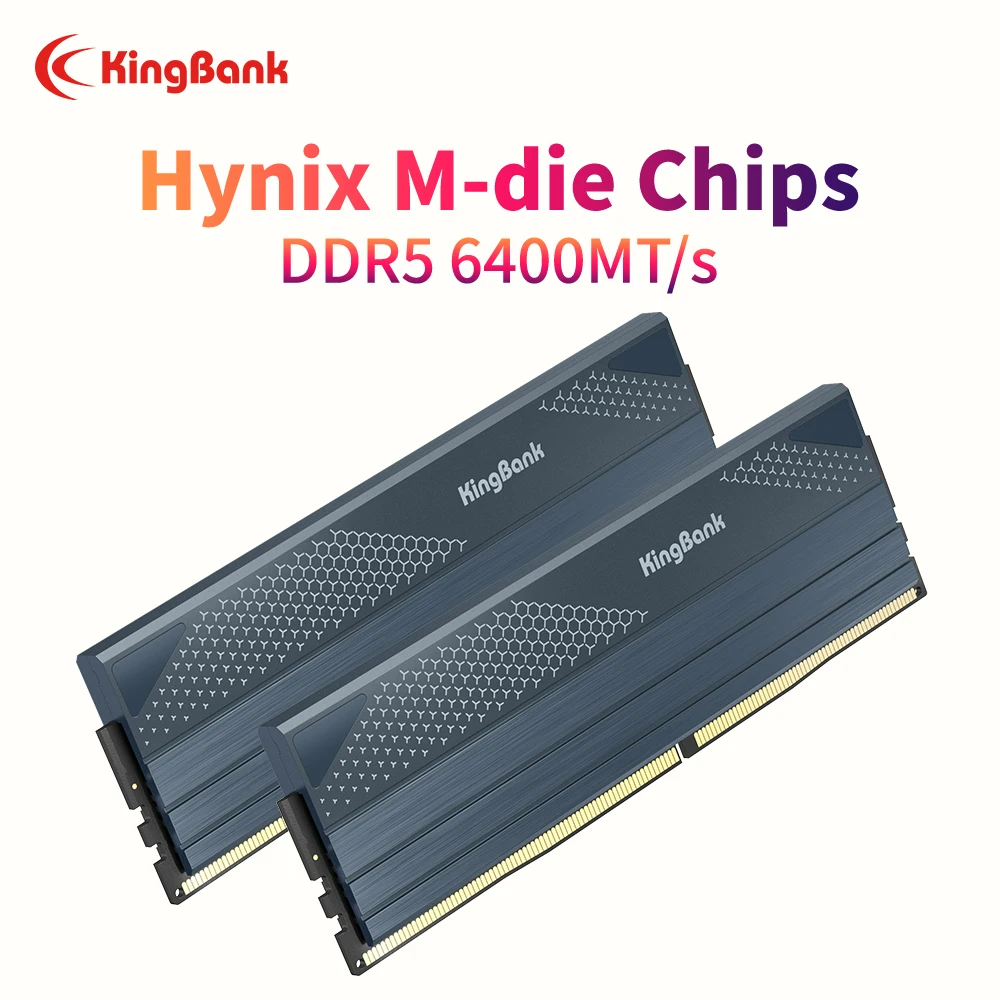 KingBank SOARBLADE KFXB Series DDR5 96GB (48GBx2) Kit 6400MHz Black Overclocking Memory for High-Performance Computing
