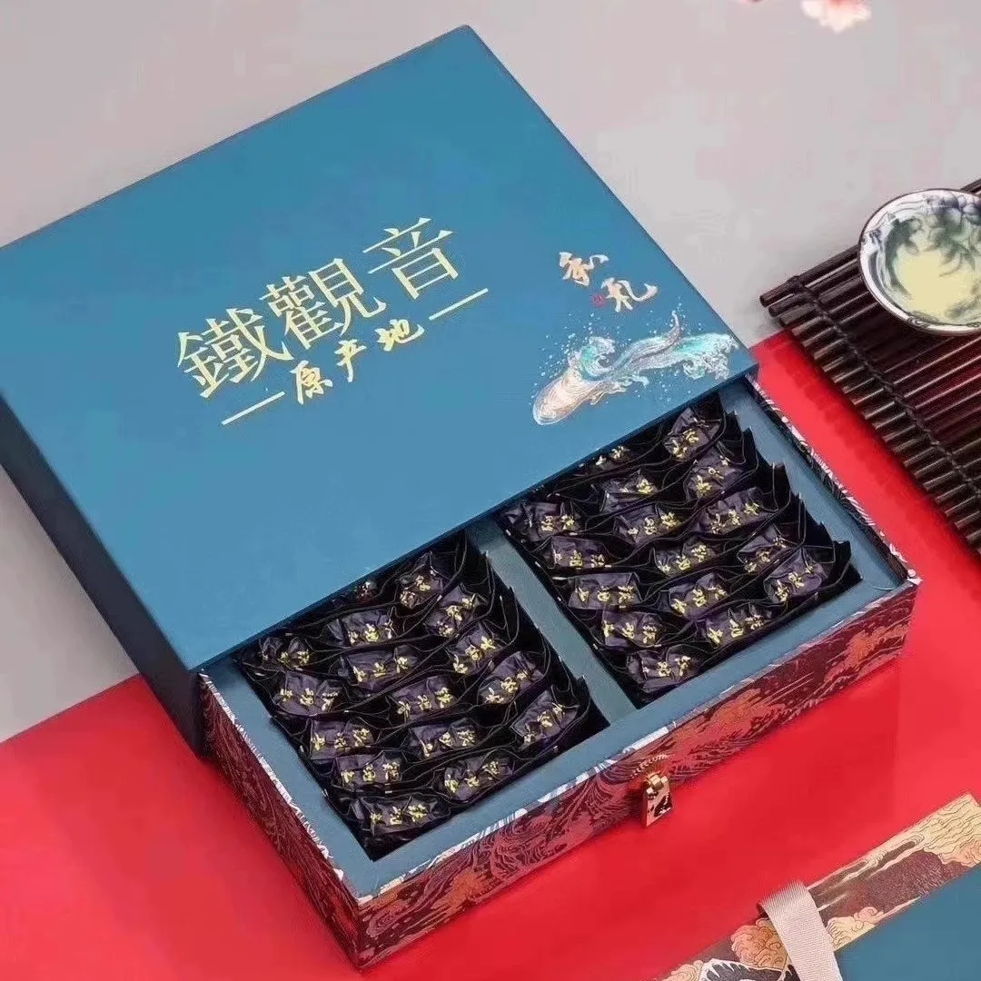 

Подарочная коробка TieGuanYin, 500 г, независимая небольшая упаковка, новая, коробка для хранения чая Fujian Tieguanyin Oolong, коллекционная версия