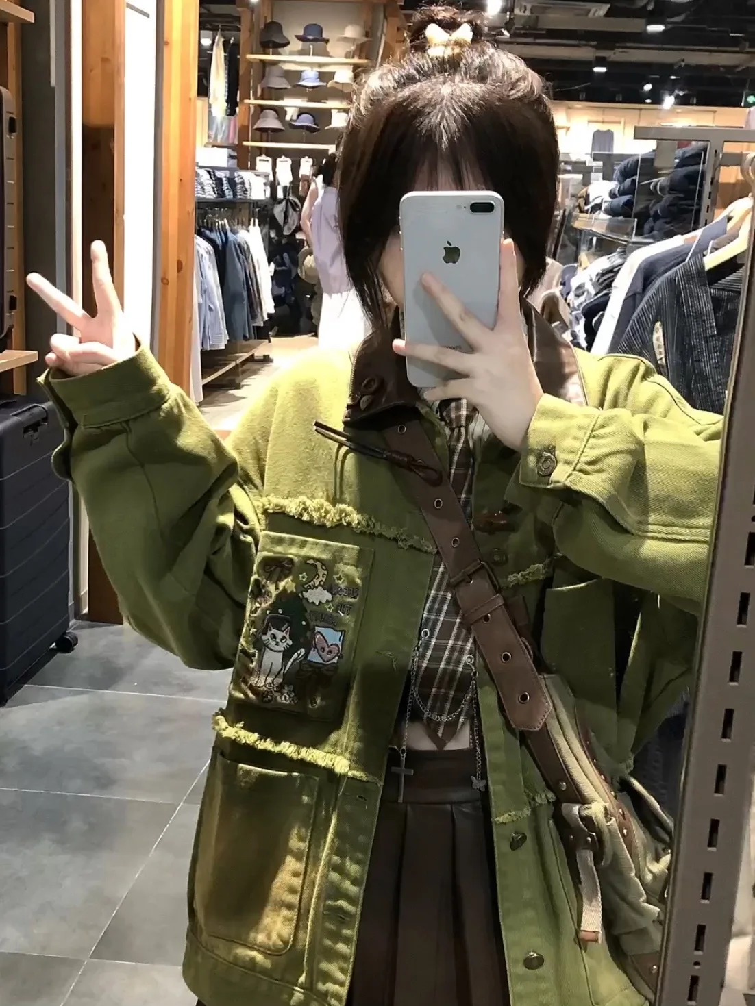 Gewatteerde damesjassen Dameskleding Trend 2025, Herfst Gestreept Contrastpatroon Knoop Voorvak Puur Eenvoudig Basic Dames