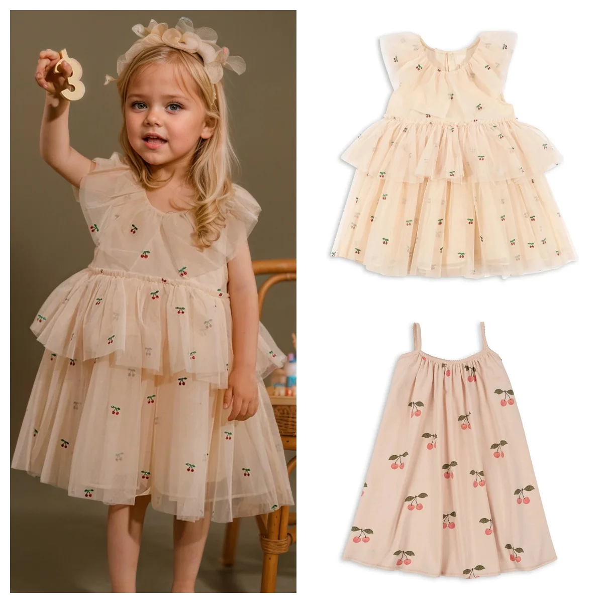 

Летнее сетчатое платье вишневого цвета для маленьких девочек, детская одежда, платья принцессы для девочек, детские юбки, кружевные платья без рукавов для рождественской вечеринки