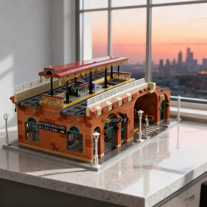

3519pcs MOC Overground Station Train Model Building Blocks Construction Festival Gifts Toys DIY Creative Education Idea Brick
