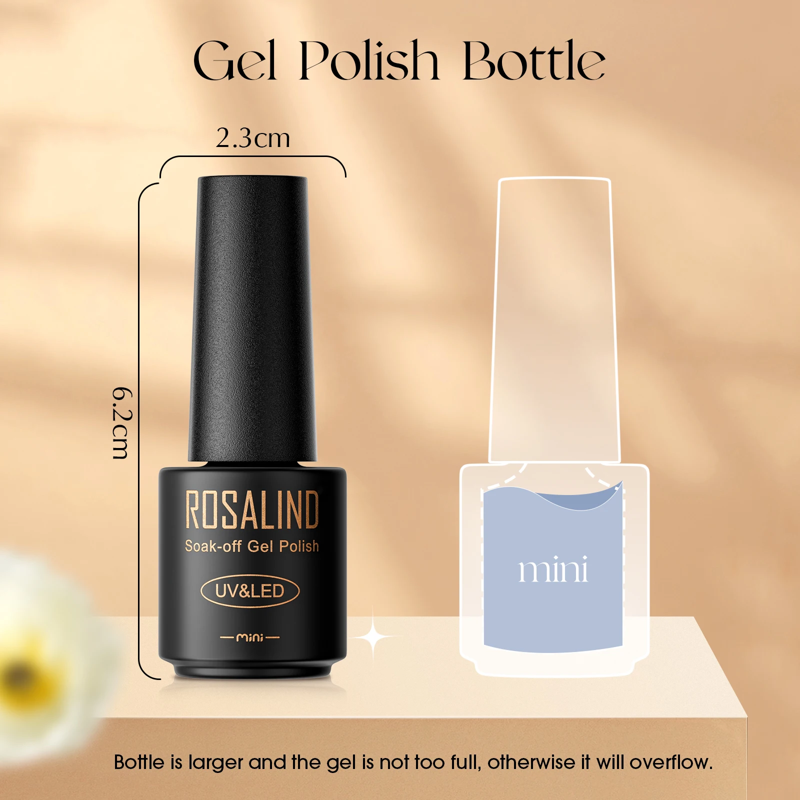 ROSALIND 38 pièces/ensemble vernis à ongles en verre coloré durable brillant gel vernis à ongles ensemble apprêt à ongles UV lampe à ongles bricolage ensemble d'ongles