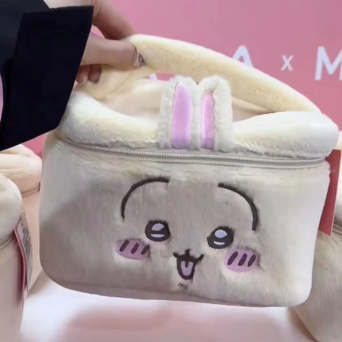 Chiikawa Plush Makeup Bag Cute Cosmetic Storage Pouch Hachiware Usagi Portable Travel Toiletry Kawaii Halloween Gift for Girls