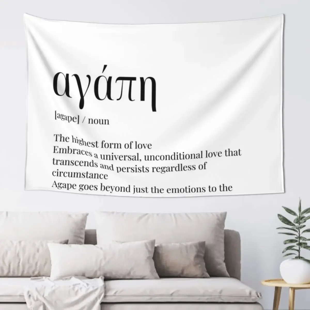 Agape greek definition for love Tapestry Home And Comfort Decor Decoration Home Tapestry