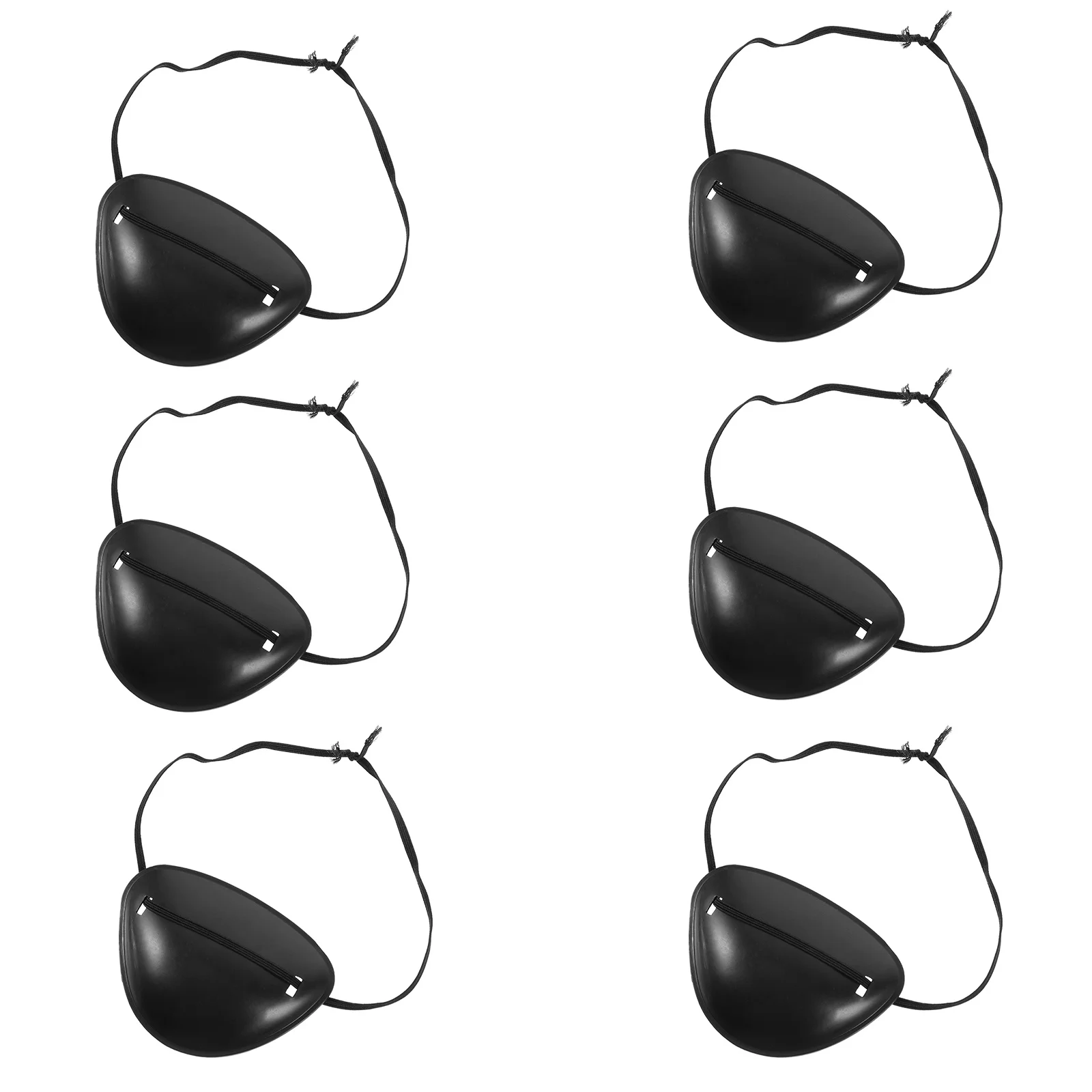 

6Pcs Cosplay Eye Patch Black Pirate Style Mask for Halloween Party Masquerade Role Playing Game Portable Accessory