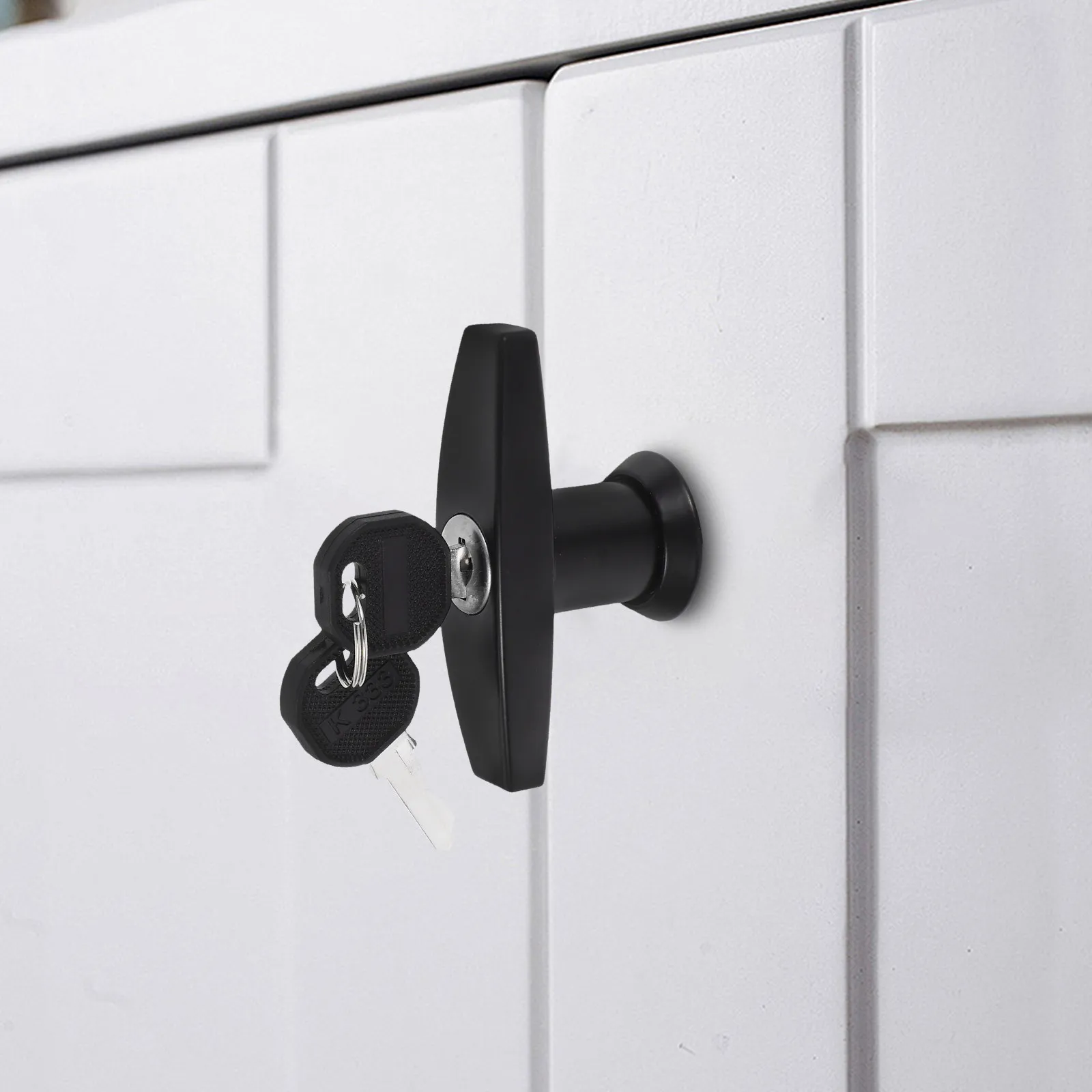 1Set T-Shaped Handle Cylinder Lock Heavy Duty Zinc Alloy Cabinet Door Lock for Rv Truck Trailer Garage Toolbox Desk Furniture view 3