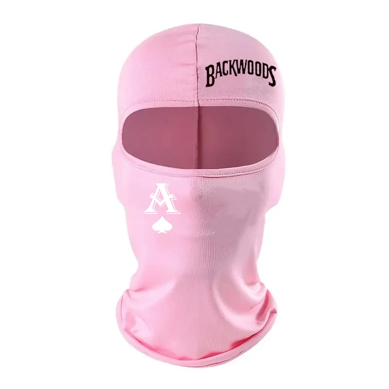 قطعة واحدة من عصابة الرأس المطبوعة بأحرف لركوب الدراجات في الهواء الطلق للرجال، قناع وجه عالمي عصري لجميع المواسم