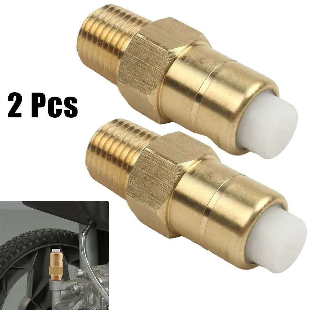 2 Pieces High Pressure Washer Pump Thermal Brass Release Valve1/4