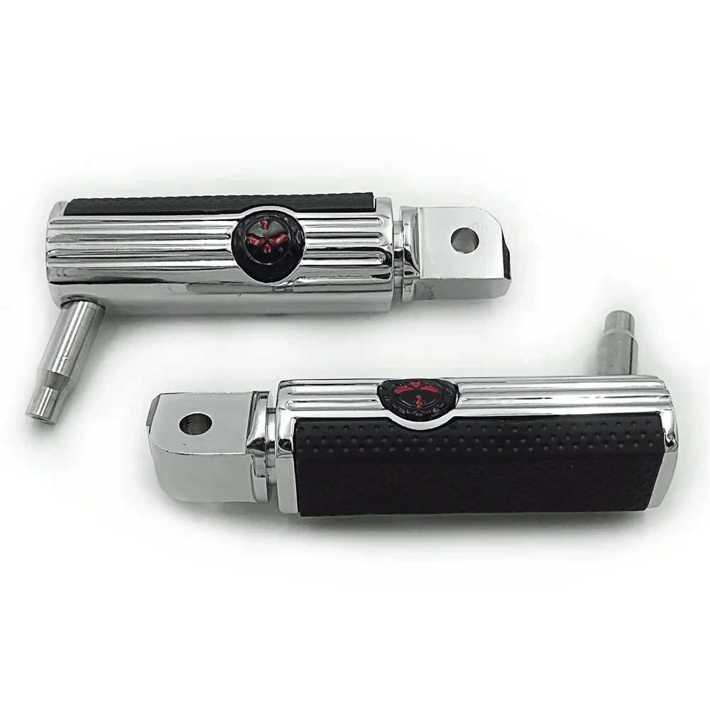 

Motorcycle Defiance Footpegs Chrome for Harley Passenger 2018-later Softail Slim FLSL Breakout FXBR