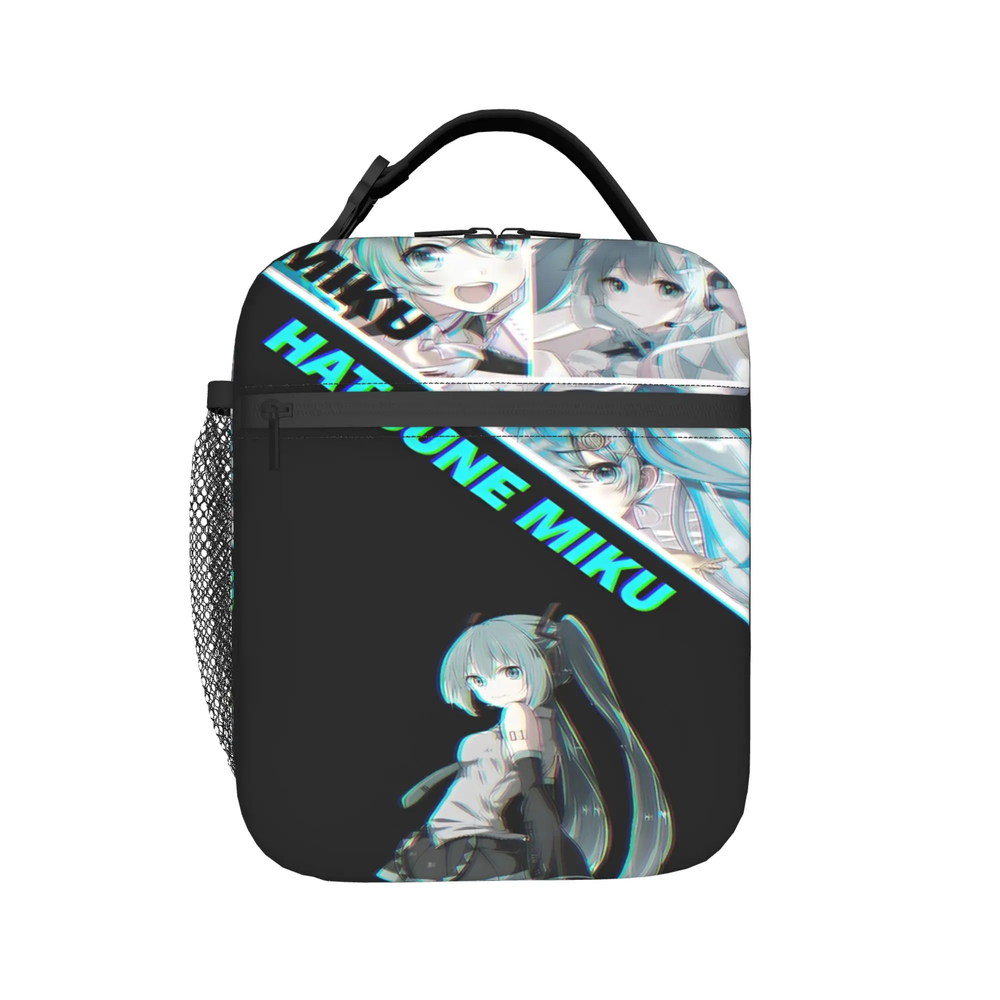 Hatsune Miku singer music anime Thermal Insulated Lunch Bags for Office Portable Food Bag Container Cooler Thermal Lunch Boxes