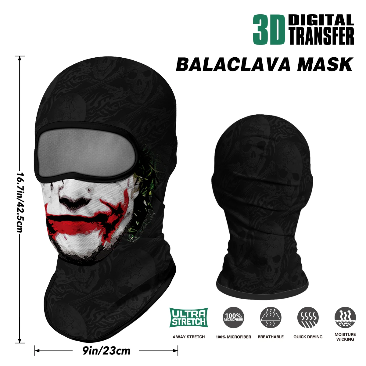 Fahrradmaske Vollgesichts-Motorradhelm Sonnenschutz-Innenfutter Sommer Atmungsaktiv, Totenkopf Halloween Herren Kopfbedeckung Sturmhaube – Detail 6