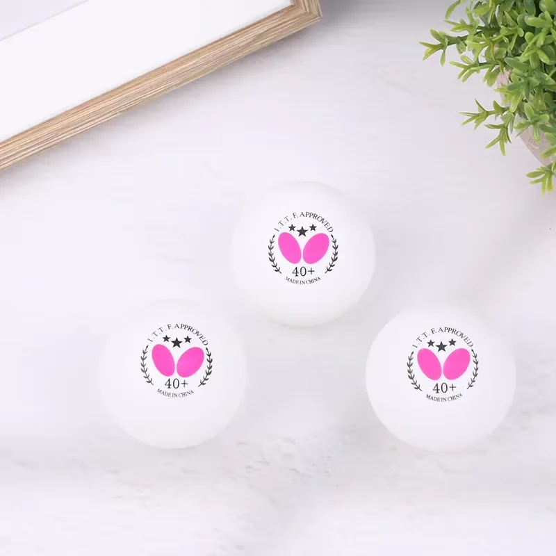 Butterfly Table Tennis Balls 40+ White, 3 Star ITTF Certified Ping Pong Balls, Poly Table Tennis Bal - 6, 9, 15, 30 Pack