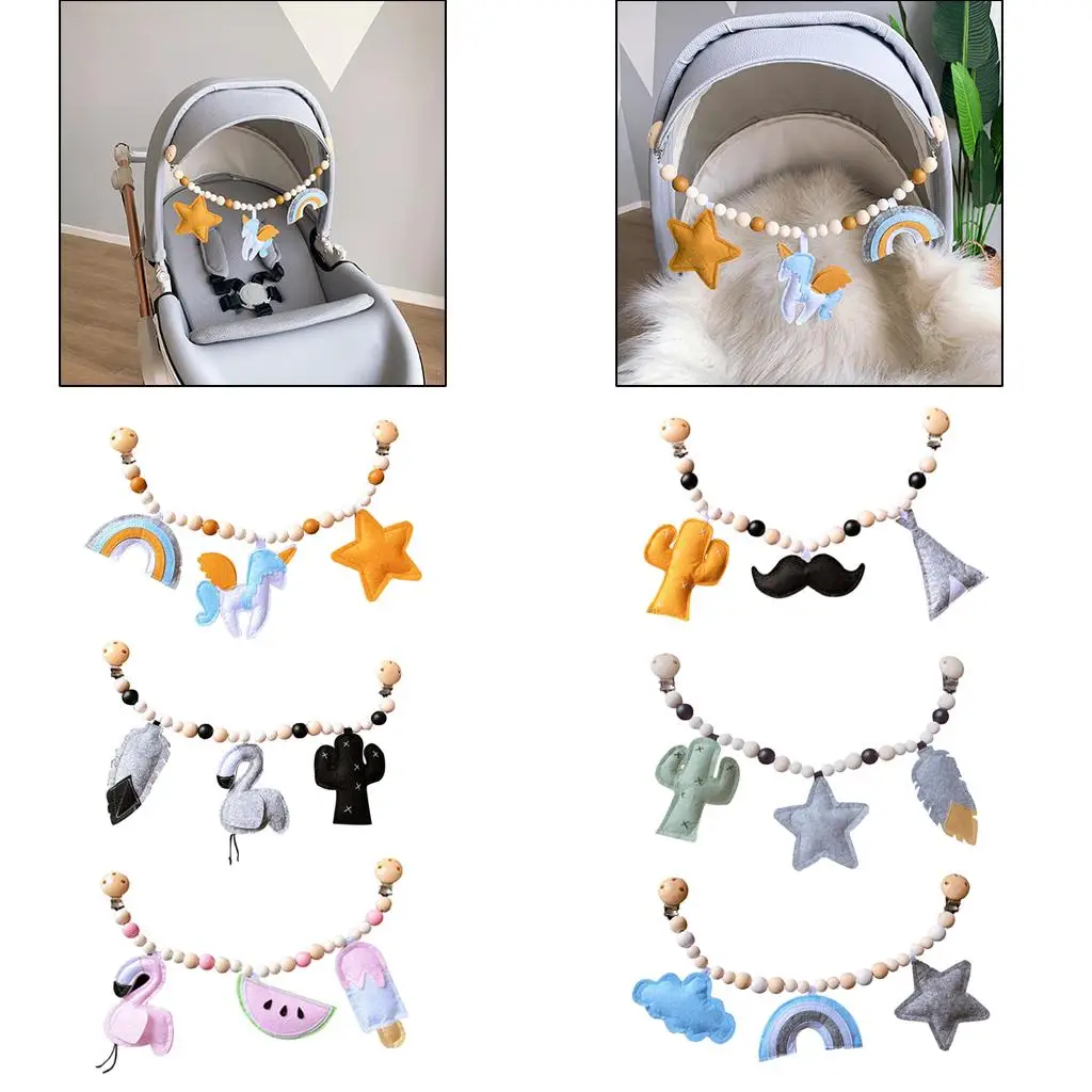 Newborn Teething Toys for 0-6 and 6-12 Months for Infants, , Wooden Bead Chew Natural Teething for Babies