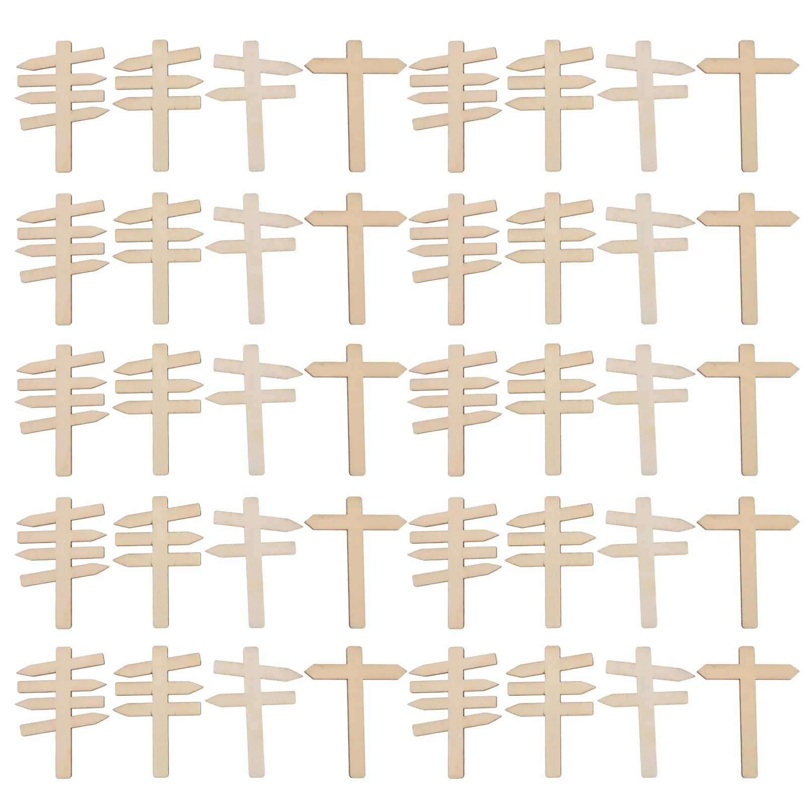 

50Pcs Decorative Memo Board Wooden Traffic Sign Educational Toddler Early Learning Road Signs for DIY Dollhouse Scenery Props