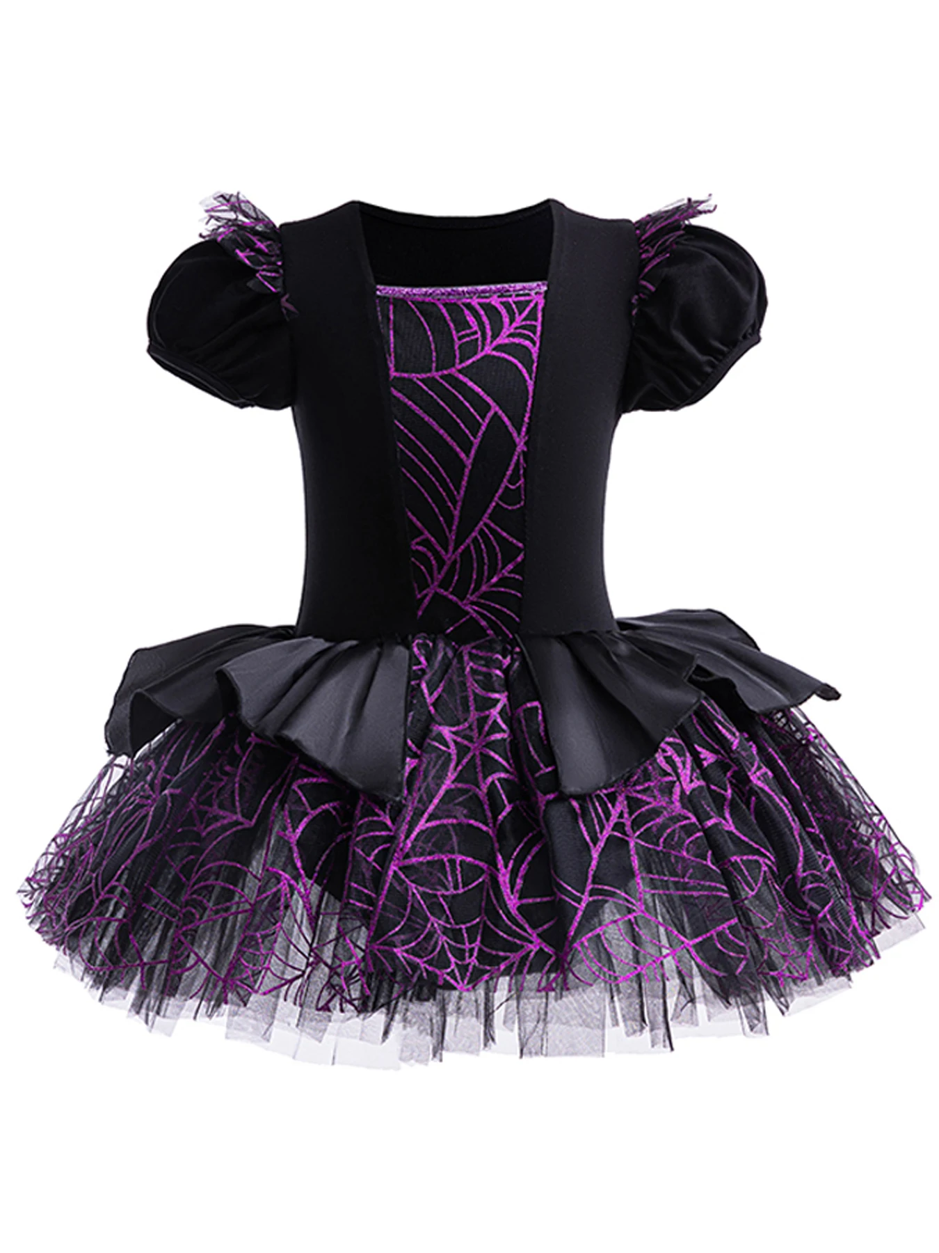 Toddler Girls Ballet Leotards with Skirt Classic Short Sleeve Dance Gymnastic Ballerina Outfit Dress with crown