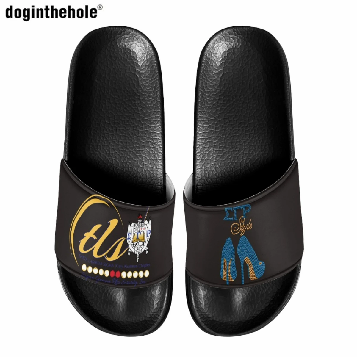 Doginthehole EVA Slippers for Ladies Summer New Hot Sigma Gamma Rho Sorority Print Home Non-slip Slippers Men's Wading Sandals