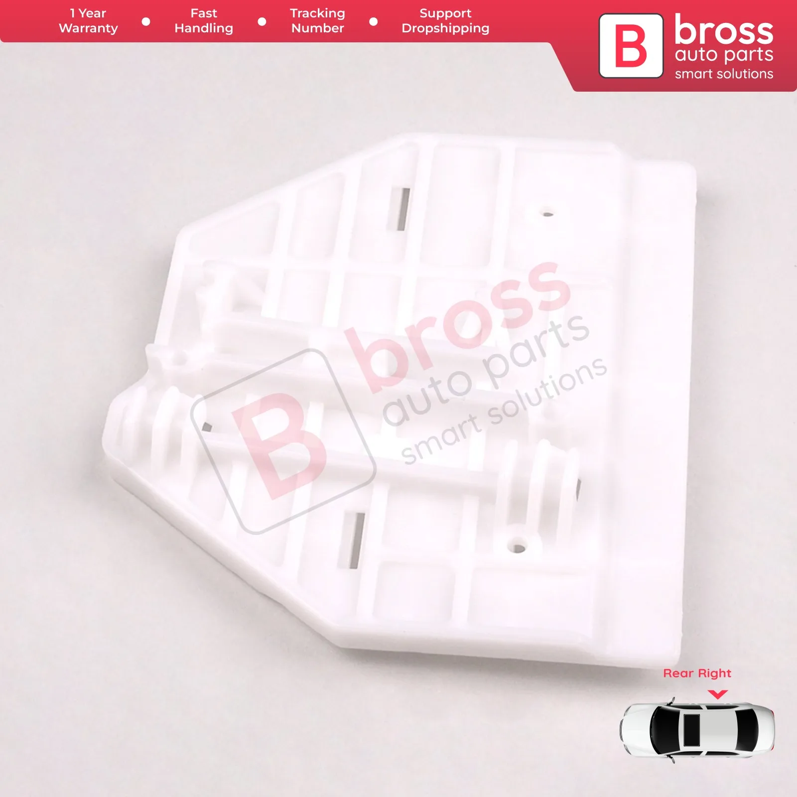 Bross قطع غيار السيارات BWR502 الطاقة الكهربائية منظم للنوافذ الخلفية ؛ الحق لأودي A6 2005-2011 الشحن السريع المحرز في تركيا