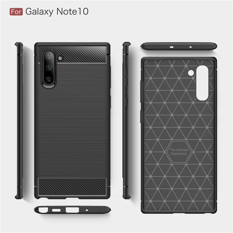 Case For Samsung Galaxy Note 10 Case Shockproof TPU  Carbon Fiber Cover For Samsung Note 10 Cover Case For Samsung Note 10 Plus