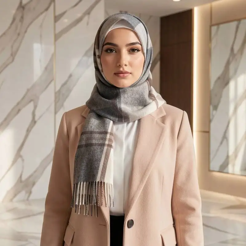 tube scarf regular versatile for autumn for layering scarf reversible windproof durable wool for skiing for ladies bandana