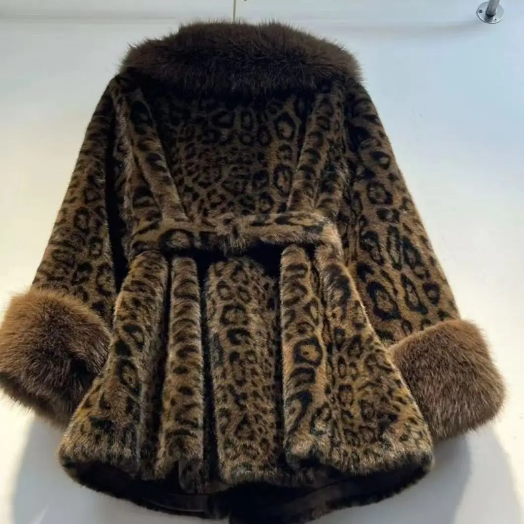 Fashion Style for Women Fur Jacket Lace-up Oversized Faux Fur Coat Lapel Fluffy Hairy Soft Jackets for Women Thick Outerwear New