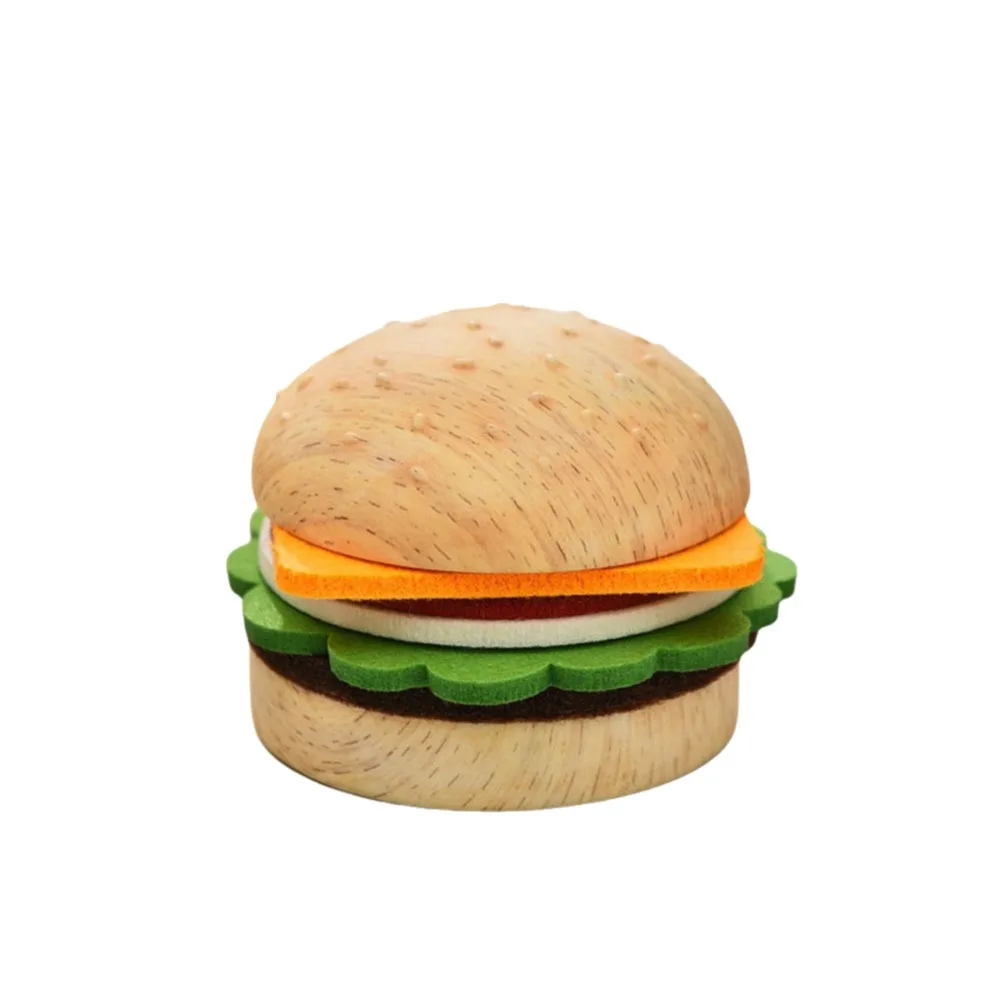 

Non-slip Hamburger Coaster Set Heat-resistant Creative Felt Burger Cup Mat Spill-proof Ornament Hamburger Drinks Pads