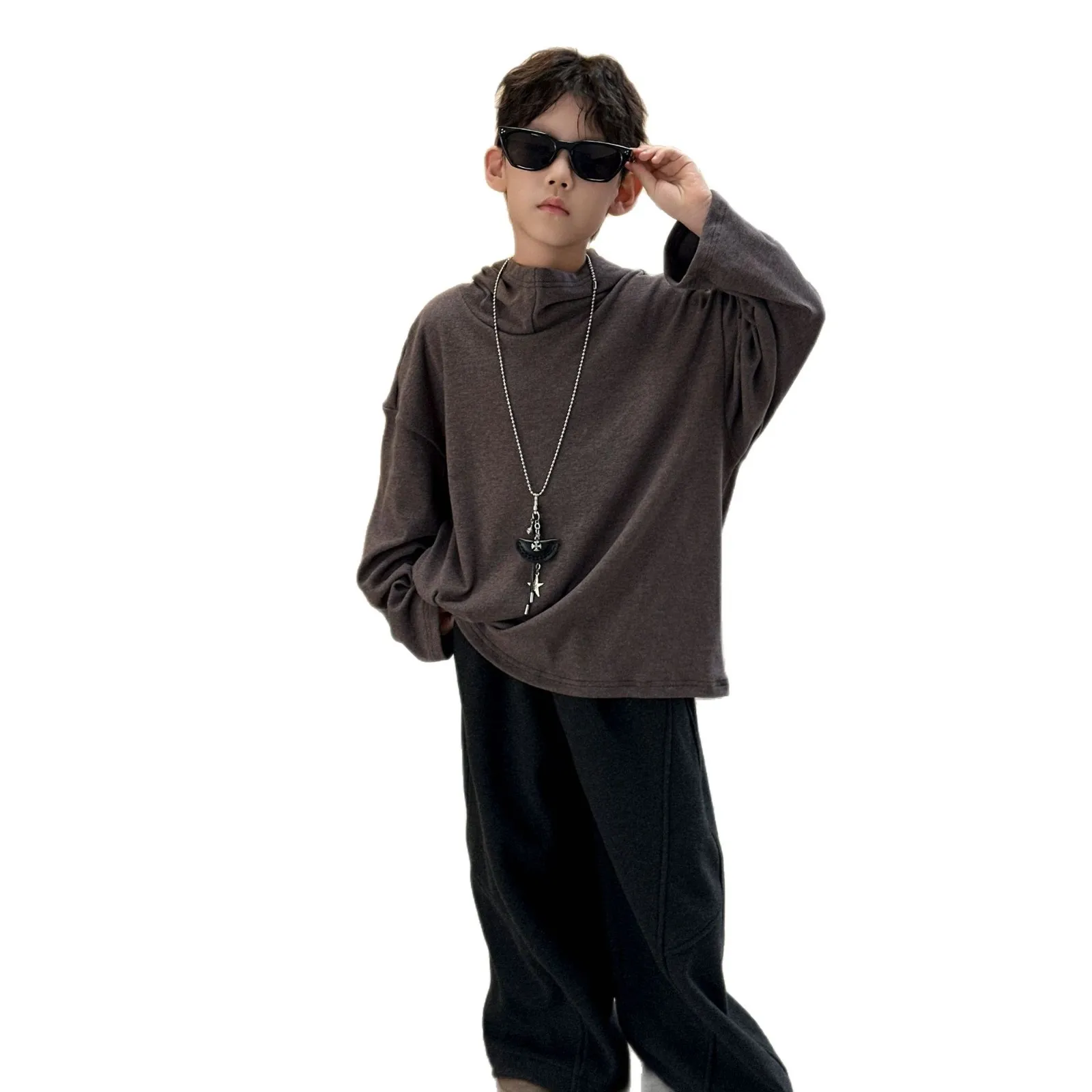 

Детская одежда: Новая осенне-зимняя повседневная толстовка с капюшоном для мальчиков, мягкая, приятная к коже, внутренняя кофта