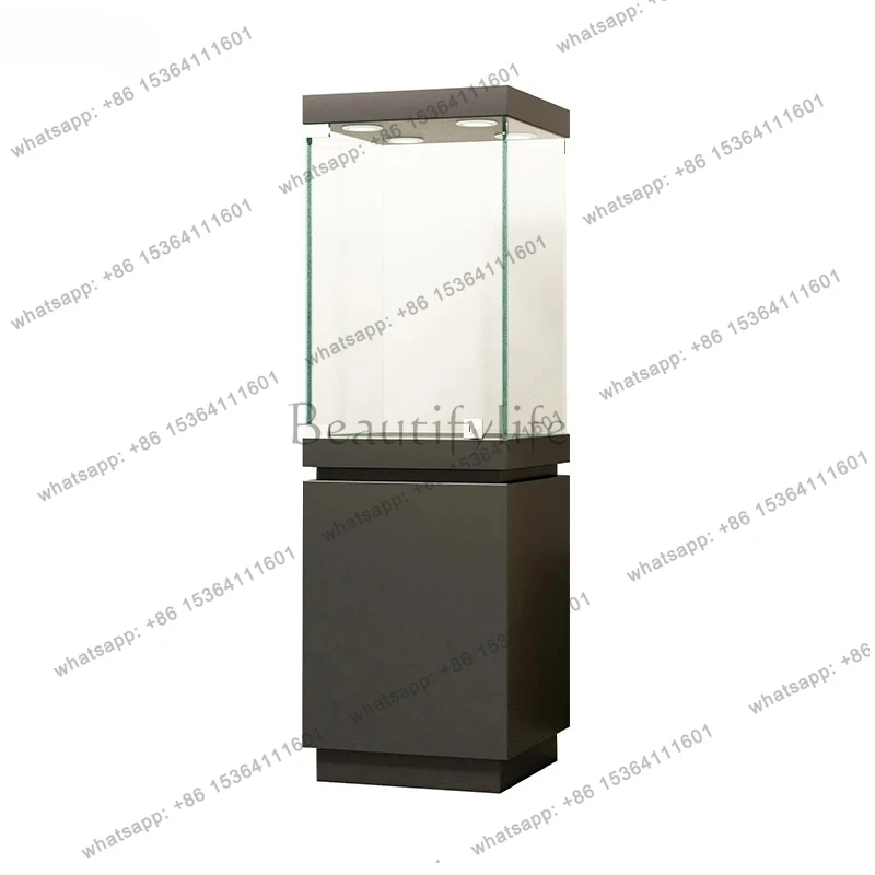 ZML Glass Display Cabinet Museum Showcase Statue Exhibition Display Cabinet