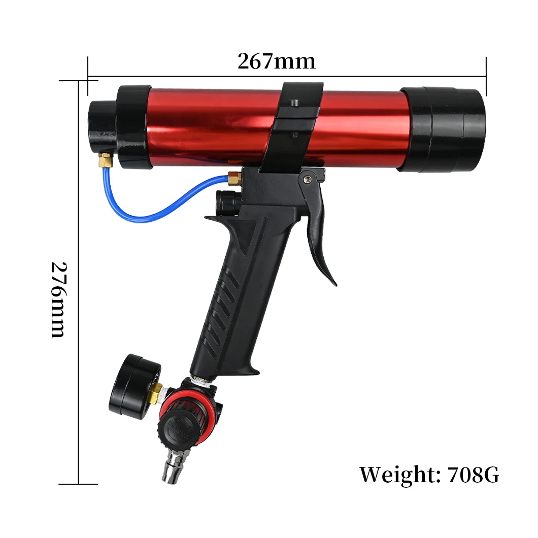 300CC Pneumatic Glue    for Hard Packaging Industrial Air Caulking    with Pressure Gauge 3-6kg Working Pressure