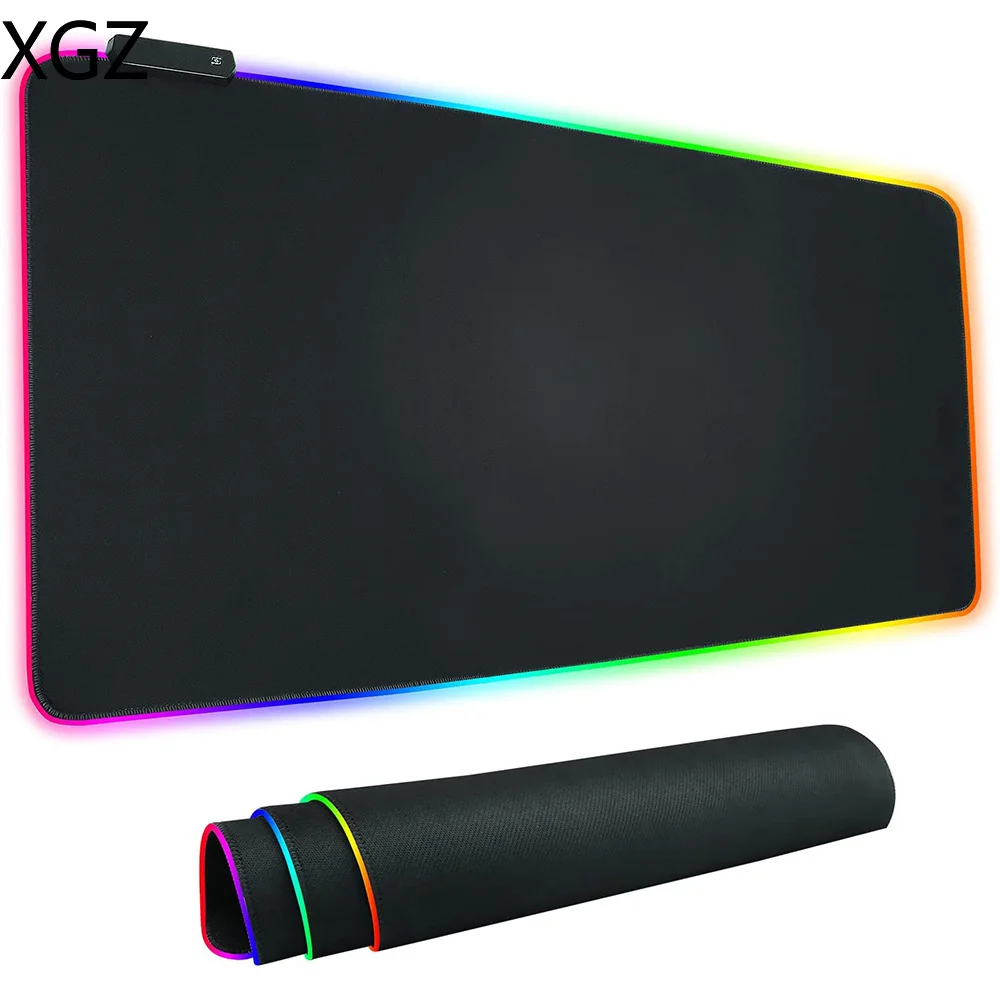 XL XXL colorful 14 kinds of LED lights RGB mousepads anti-slip base computer keyboard mousemat suitable for gamers and office