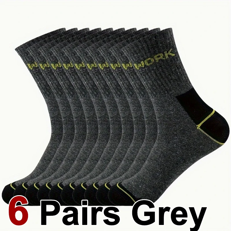 6/12 Paar hochwertige Herren-Business-Socken mit geruchsdichtem Mittelrohr, schweißabsorbierend, atmungsaktiv, für alle Jahreszeiten, Sport- und Freizeitsocken