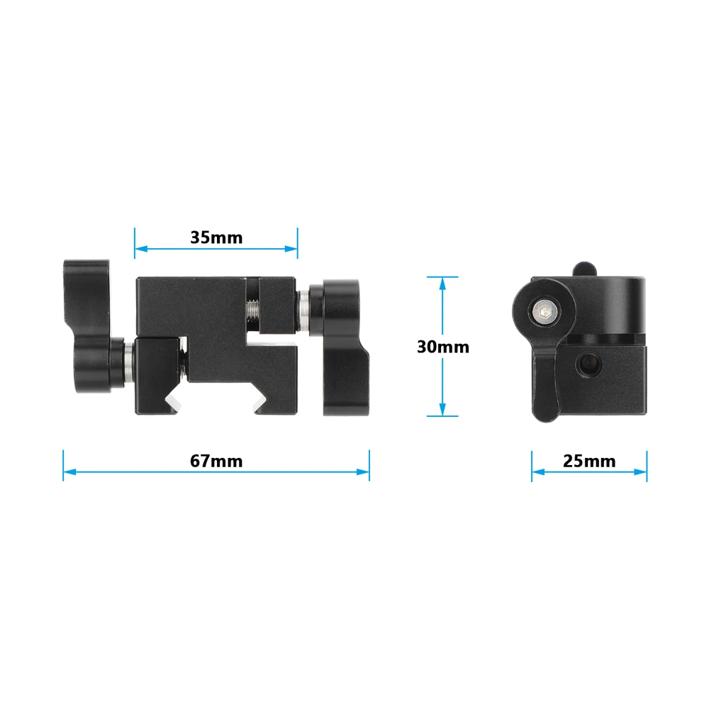 CAMVATE 15mm Rod Holder With NATO Rail Clamp Mount For Sony Canon Camera Shoulder Rig Kit Clamp